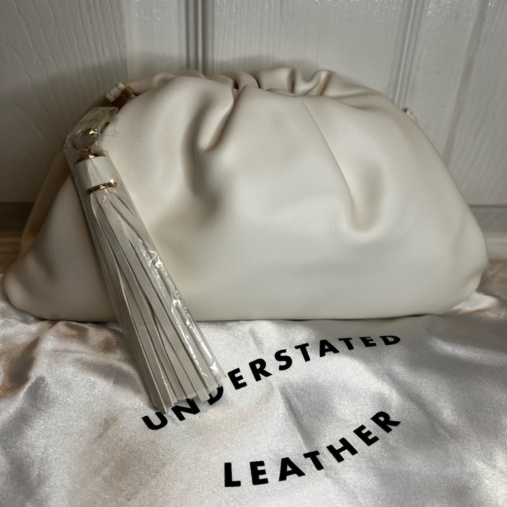 UNDERSTATED LEATHER CLUTCH CROSSBODY VEGAN LEATHER